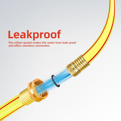 Lead-in Blue Garden Hose 3/4 in. x 15 ft. - No Kink, Leak Free, Flexible, Male to Female Fittings - Heavy Duty Lightweight PVC Water Hose -150PSI Work & 500PSI Burst, for Reel Cart & Commercial Use