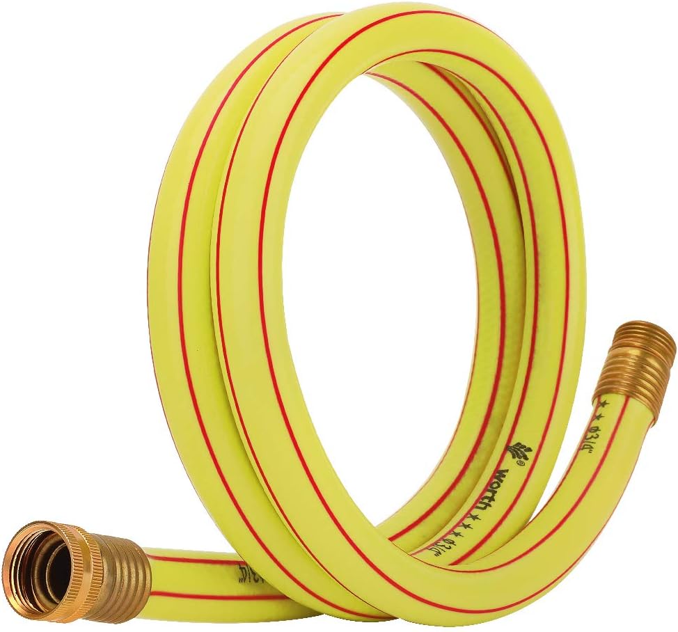 Lead-in Blue Garden Hose 3/4 in. x 15 ft. - No Kink, Leak Free, Flexible, Male to Female Fittings - Heavy Duty Lightweight PVC Water Hose -150PSI Work & 500PSI Burst, for Reel Cart & Commercial Use