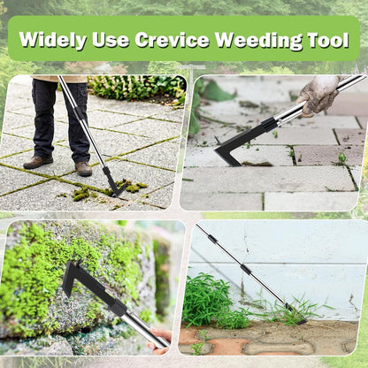 Crack Weeder with Long Handle, 60" Manual Crevice Weeding Tool