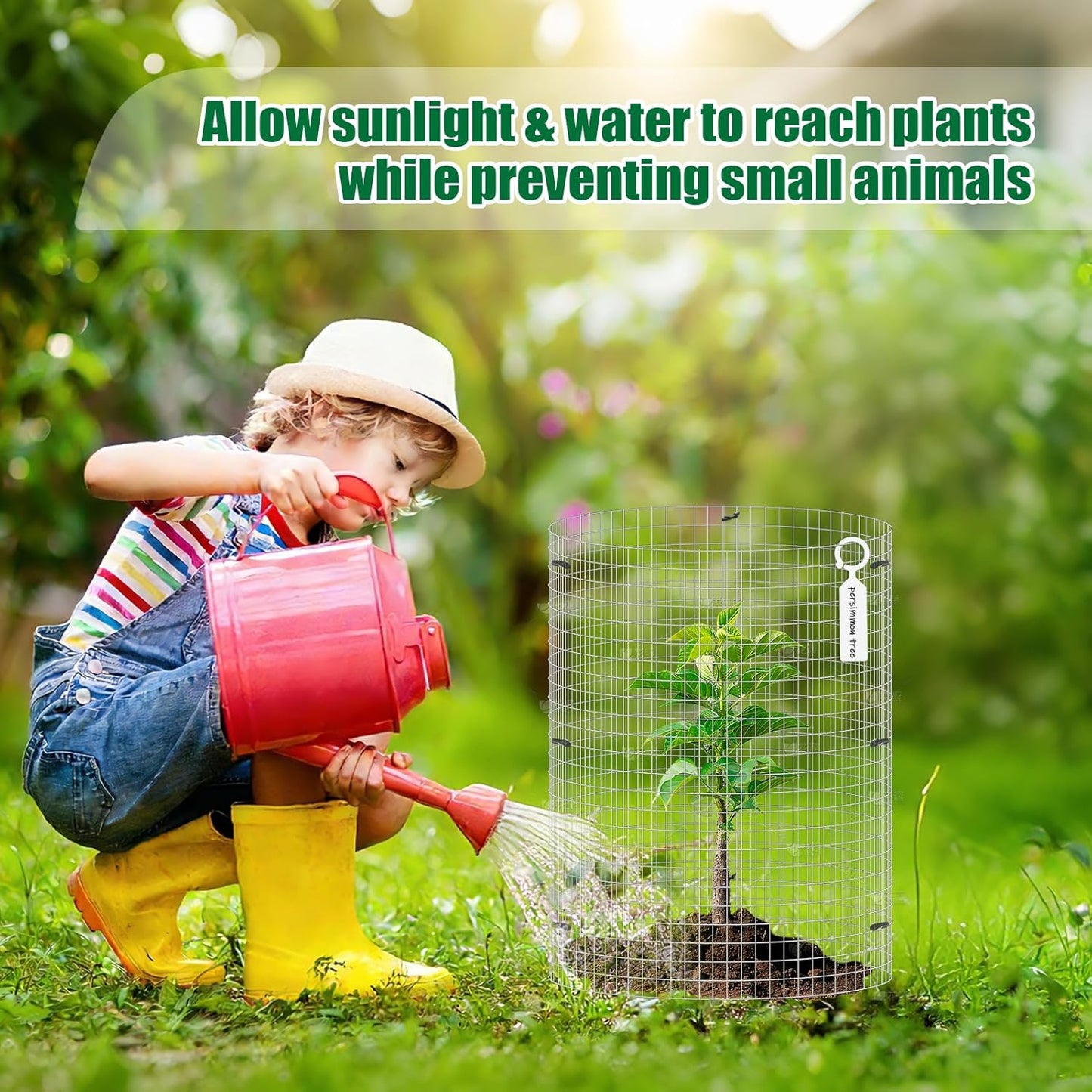 30Pcs Garden Plant Protector Cage 12''x12'', 10 Set Metal Wire Protectors