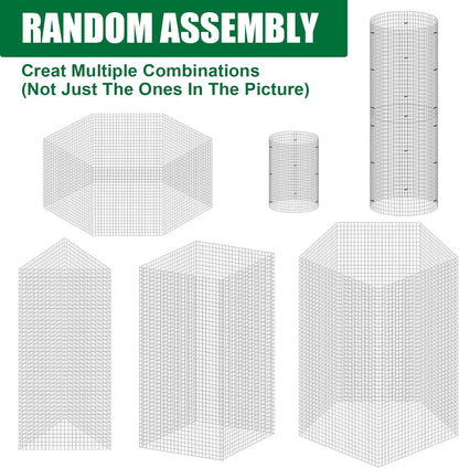 30Pcs Garden Plant Protector Cage 12''x12'', 10 Set Metal Wire Protectors