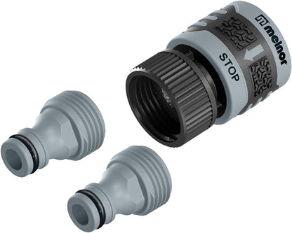 65175AMZ 6 Piece Quick Connect Starter Set Connector Bundle, Product Adapter, Product End Connector, Black, Grey