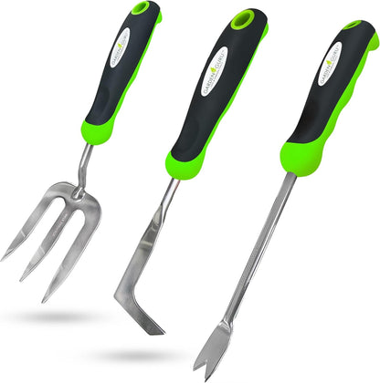 Dandelion Weeder Tool with Ergonomic Handle - Stainless Steel Weed Puller for Planting, Weeding, Flower and Vegetable Care in Lawn Garden Yard | Rust Resistant