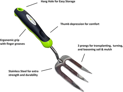 Dandelion Weeder Tool with Ergonomic Handle - Stainless Steel Weed Puller for Planting, Weeding, Flower and Vegetable Care in Lawn Garden Yard | Rust Resistant