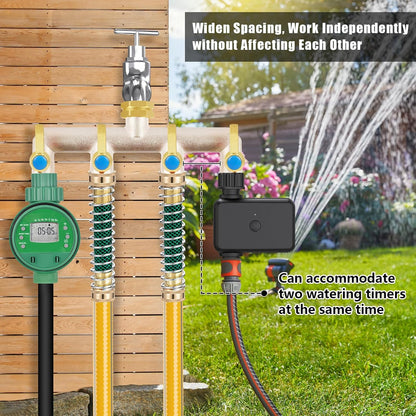 Upgraded Brass Garden Hose Splitter 3 Way Heavy Duty with Extension Handle