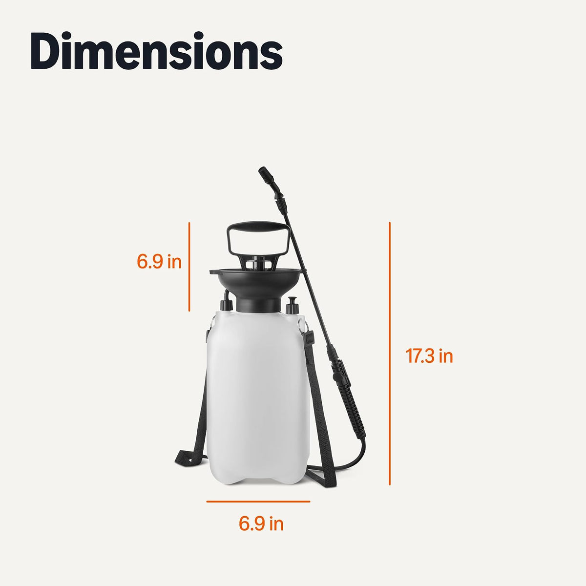 Watering Can, Black, 2.64 Gallon Capacity