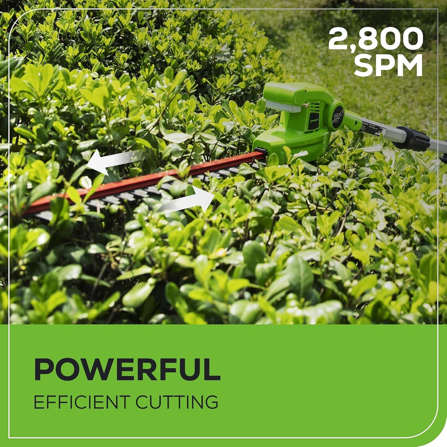 40V 20" Cordless Pole Hedge Trimmer, 2.0Ah Battery and Charger Included