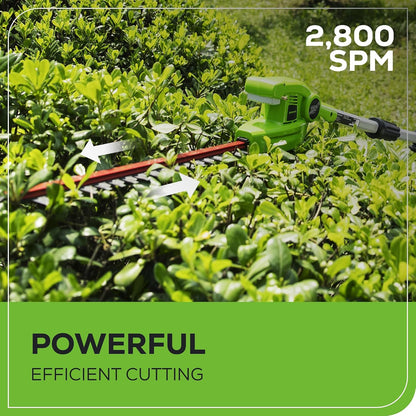 40V 20" Cordless Pole Hedge Trimmer, 2.0Ah Battery and Charger Included
