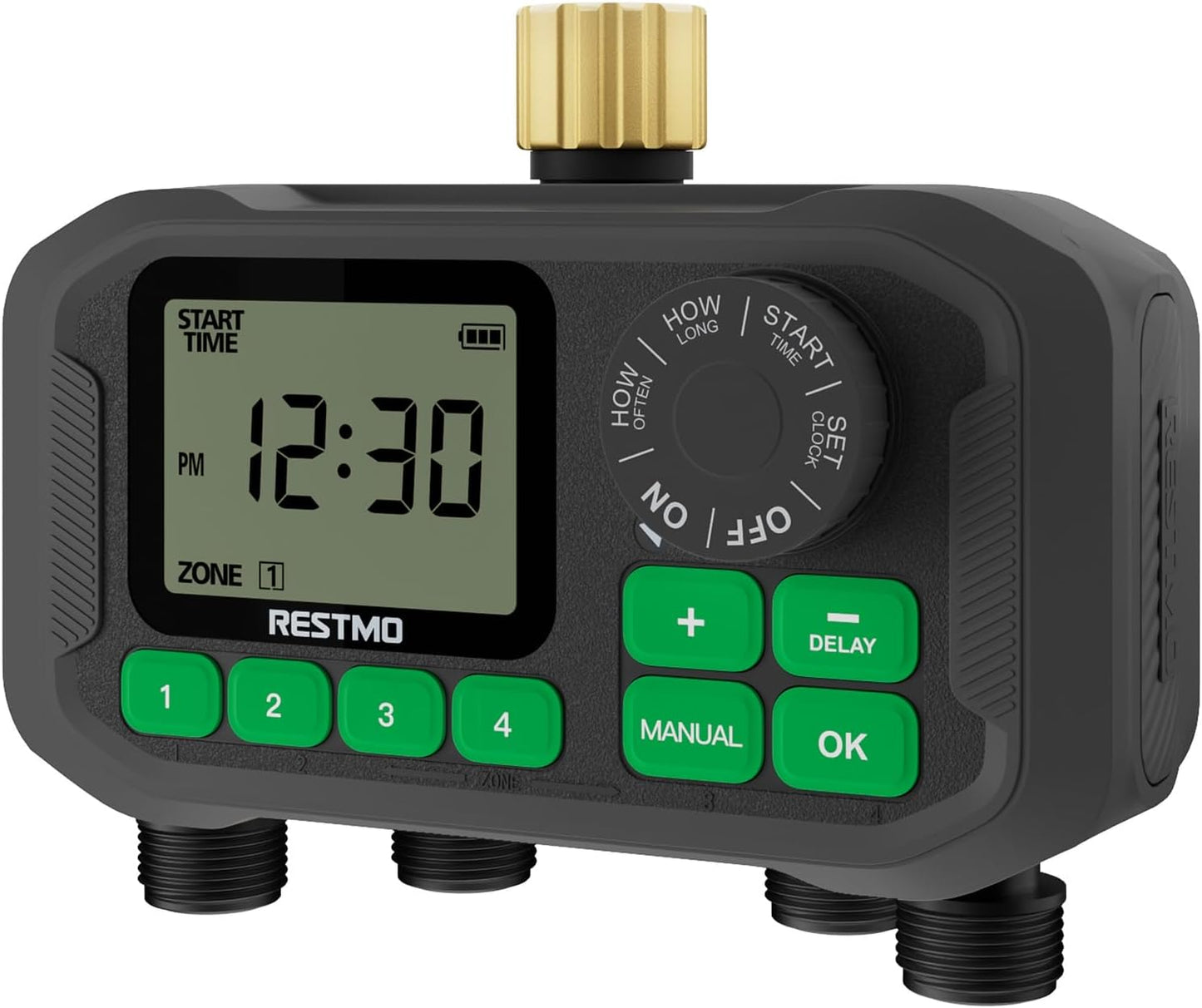 Sprinkler Timer for Outdoor Hose Faucet, 4 Zone Watering Timer
