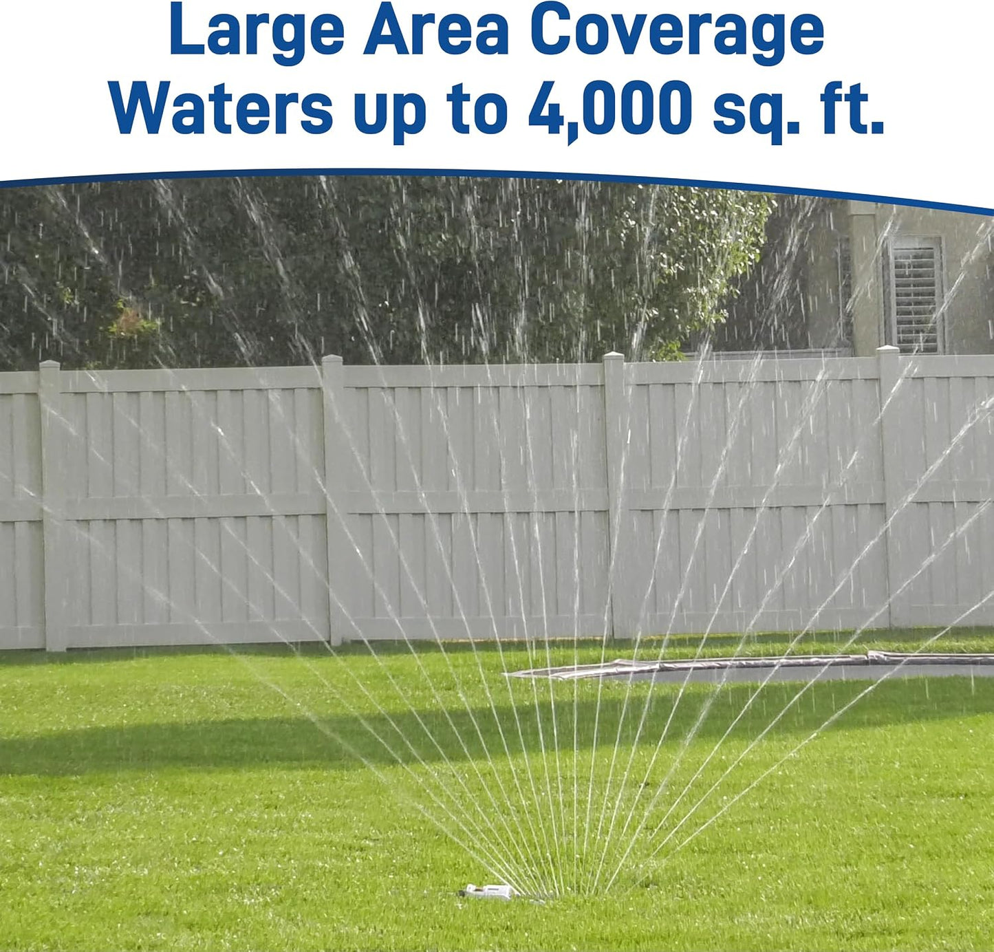 56761 Oscillating Water Sprinkler for Lawn and Garden with Stable Base and Custom Pattern Dial (Waters up to 3,600 Square Feet)