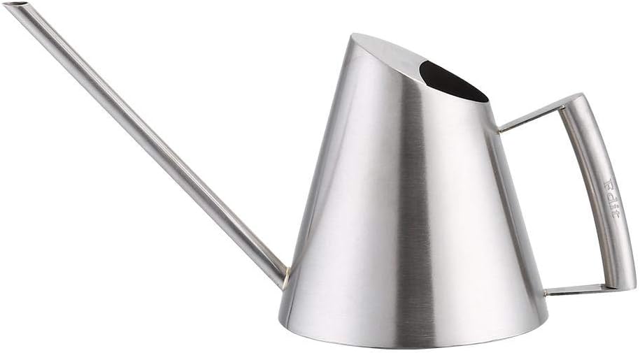 Stainless Steel Watering Can, 900ml, Long Spout, Brushed Finish, Indoor House Plants, Silver, 10.24x6.69x5 Inch