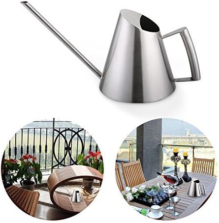 Stainless Steel Watering Can, 900ml, Long Spout, Brushed Finish, Indoor House Plants, Silver, 10.24x6.69x5 Inch