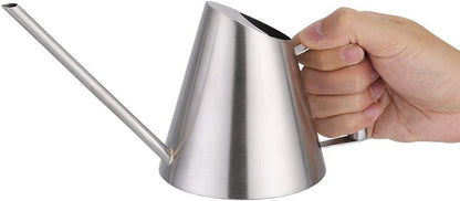 Stainless Steel Watering Can, 900ml, Long Spout, Brushed Finish, Indoor House Plants, Silver, 10.24x6.69x5 Inch