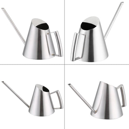 Stainless Steel Watering Can, 900ml, Long Spout, Brushed Finish, Indoor House Plants, Silver, 10.24x6.69x5 Inch