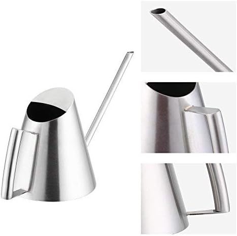 Stainless Steel Watering Can, 900ml, Long Spout, Brushed Finish, Indoor House Plants, Silver, 10.24x6.69x5 Inch