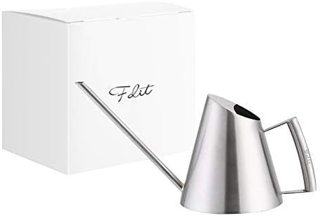 Stainless Steel Watering Can, 900ml, Long Spout, Brushed Finish, Indoor House Plants, Silver, 10.24x6.69x5 Inch