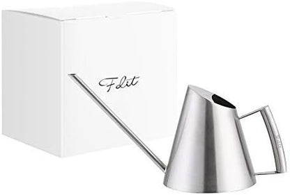 Stainless Steel Watering Can, 900ml, Long Spout, Brushed Finish, Indoor House Plants, Silver, 10.24x6.69x5 Inch