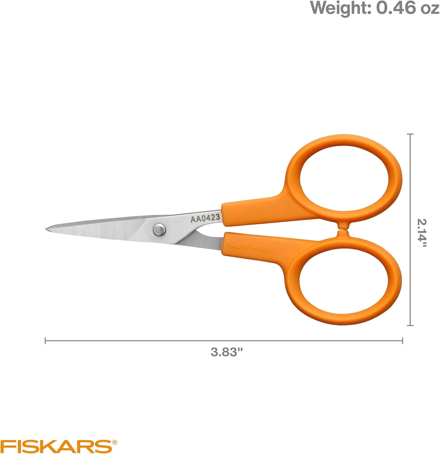 98087097J Curved Craft Scissors, 4 Inch, steel and orange