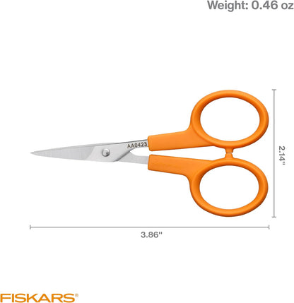 98087097J Curved Craft Scissors, 4 Inch, steel and orange