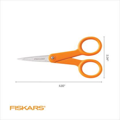 98087097J Curved Craft Scissors, 4 Inch, steel and orange
