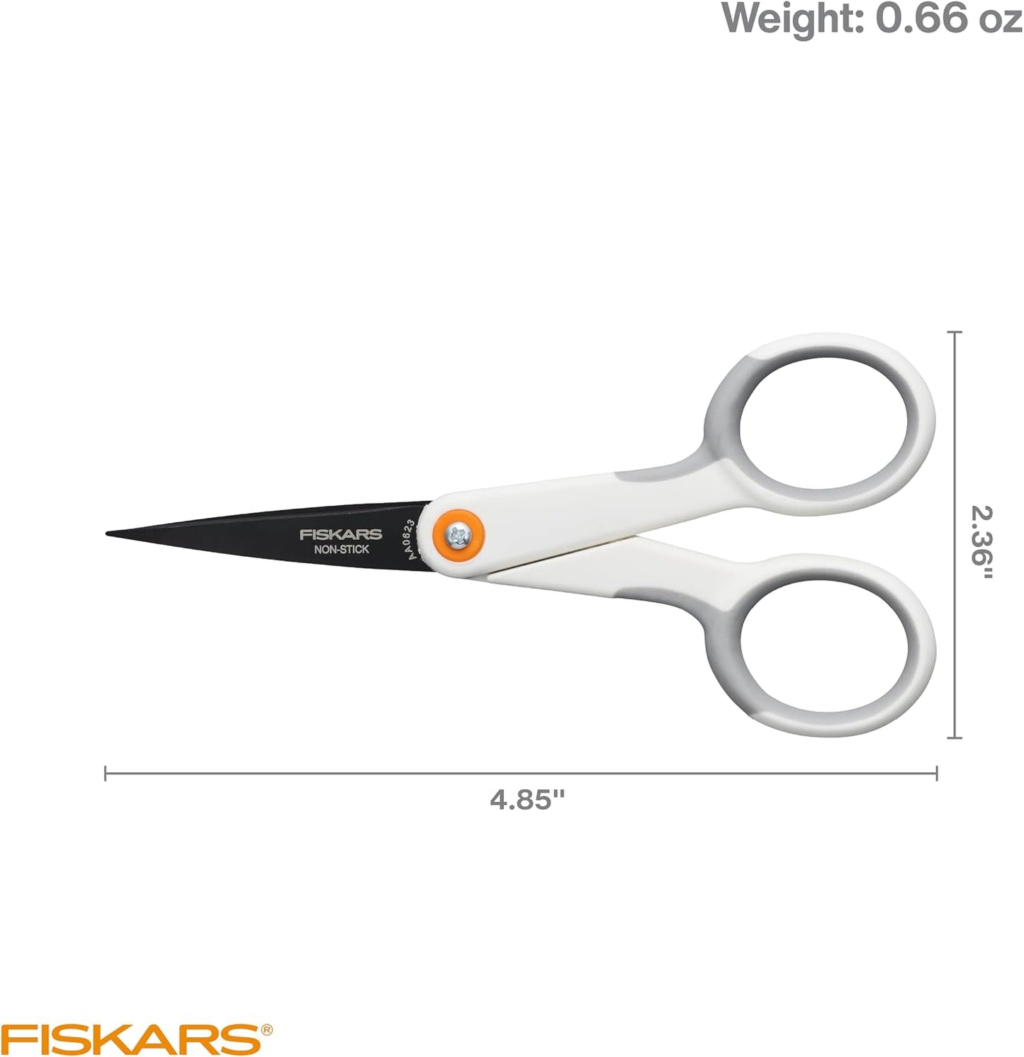98087097J Curved Craft Scissors, 4 Inch, steel and orange