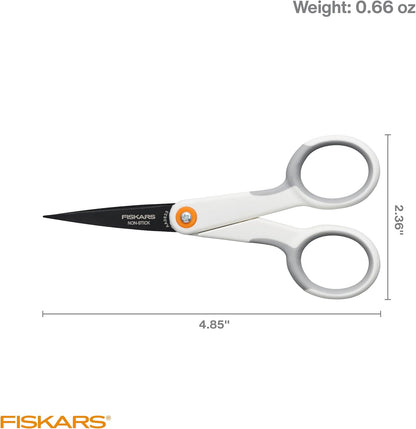 98087097J Curved Craft Scissors, 4 Inch, steel and orange