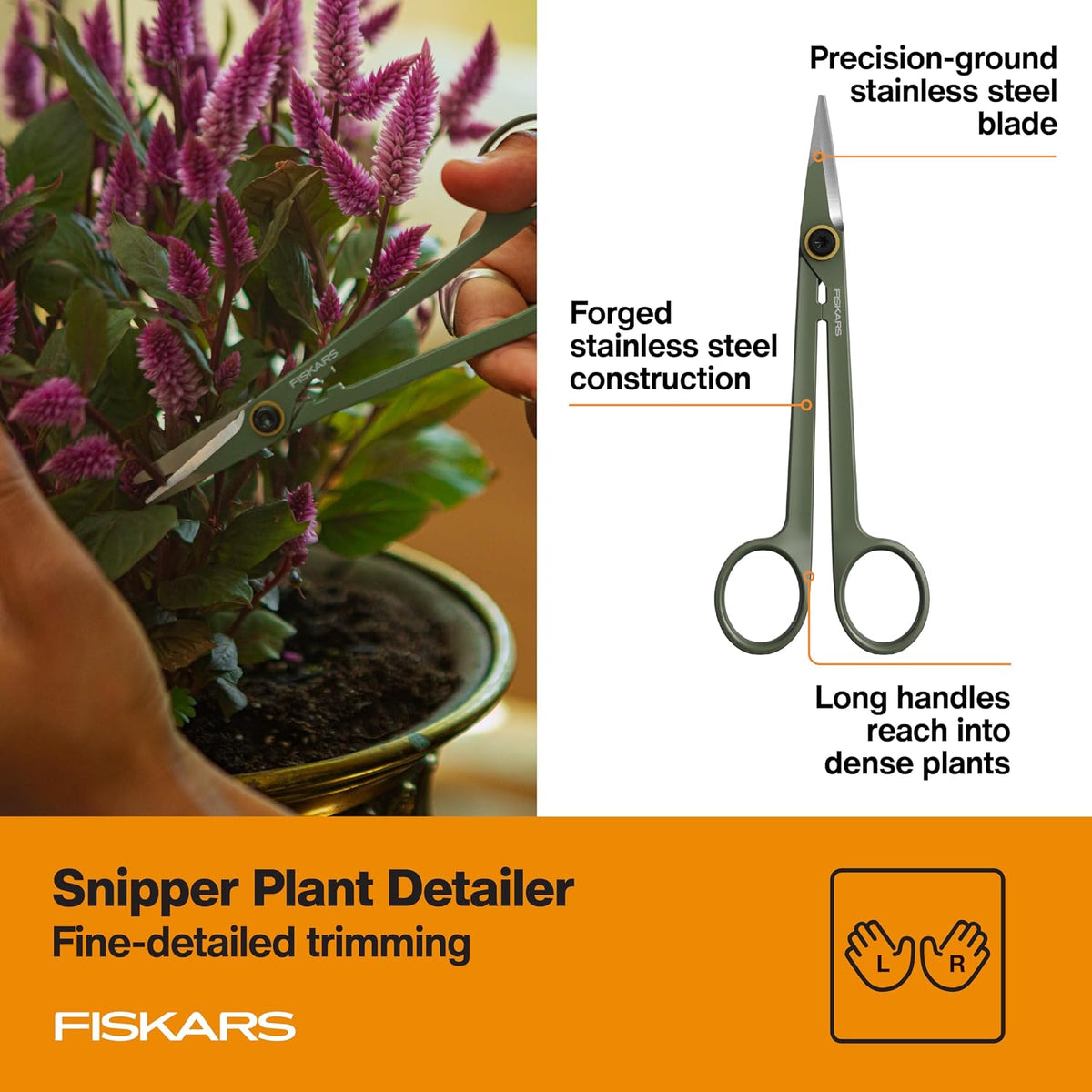 Indoor Plant Care 3-Piece Set, Precision Gardening Tools, Green