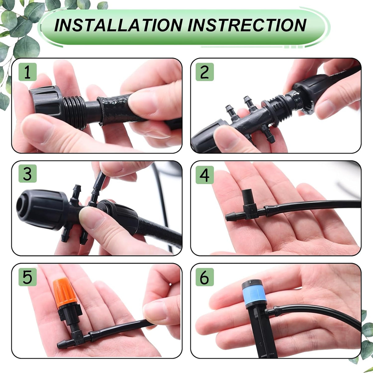 240FT Drip Irrigation System,Irrigation System for Garden with 1/2 inch Hose 1/4 inch Distribution Tubing and Accessories,Drip Irrigation Parts Garden Watering System