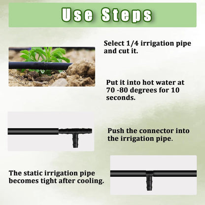 240FT Drip Irrigation System,Irrigation System for Garden with 1/2 inch Hose 1/4 inch Distribution Tubing and Accessories,Drip Irrigation Parts Garden Watering System