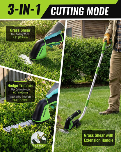 12V Cordless Grass Shear & Hedge Trimmer