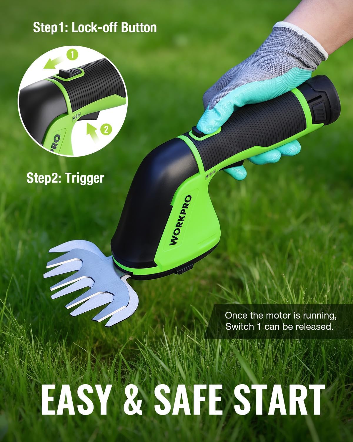 12V Cordless Grass Shear & Hedge Trimmer