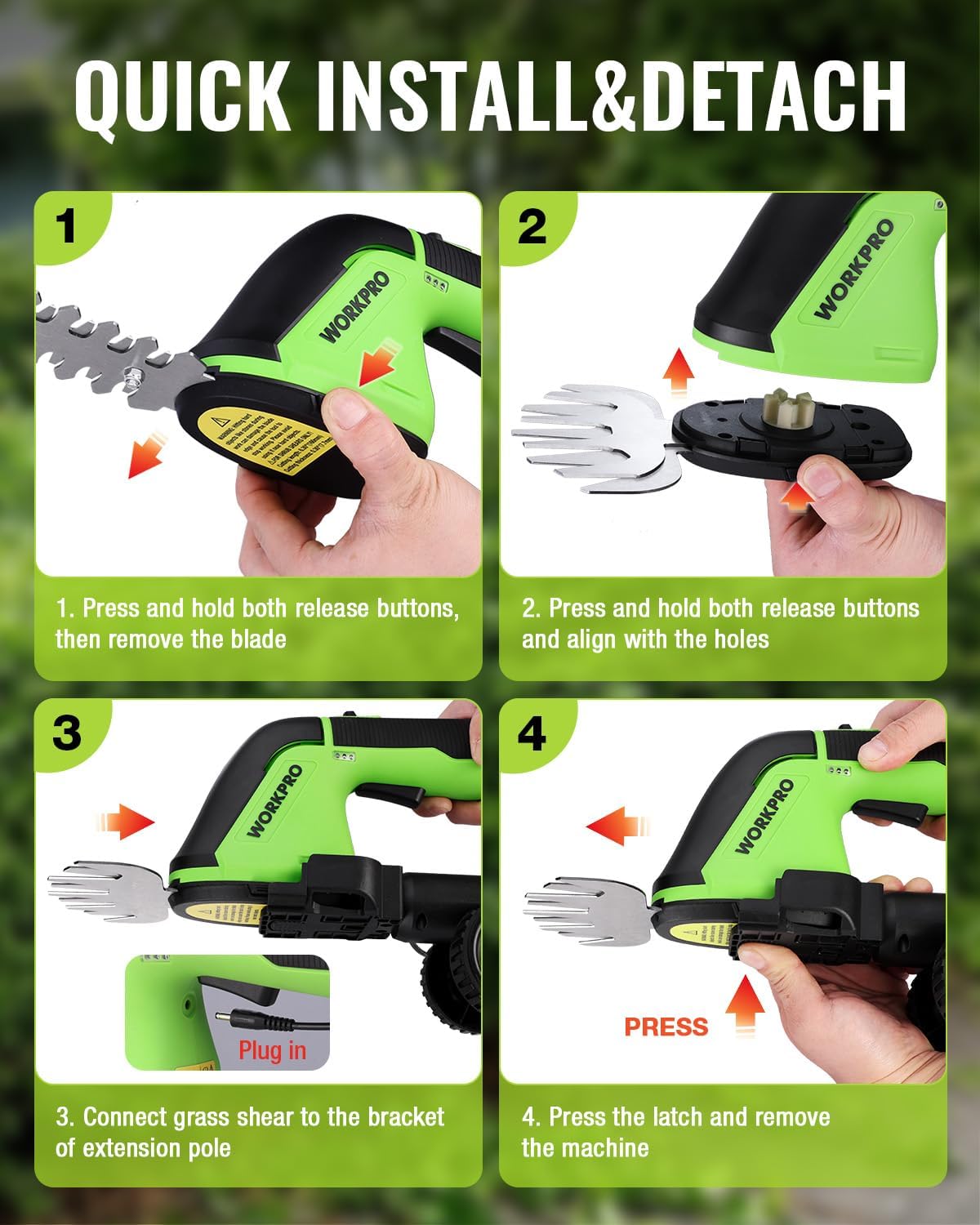 12V Cordless Grass Shear & Hedge Trimmer