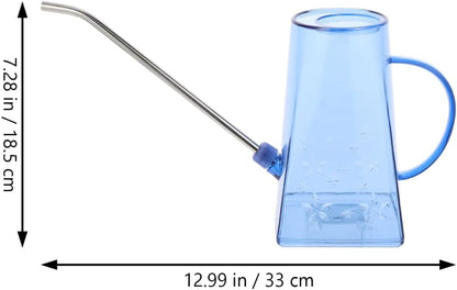 Transparent Watering can with Long Spout Clear Watering can for Indoor Plants Small Watering Kettle for Succulents Houseplants Patio .28 X 4.33 X 4.33 in 1 Pack