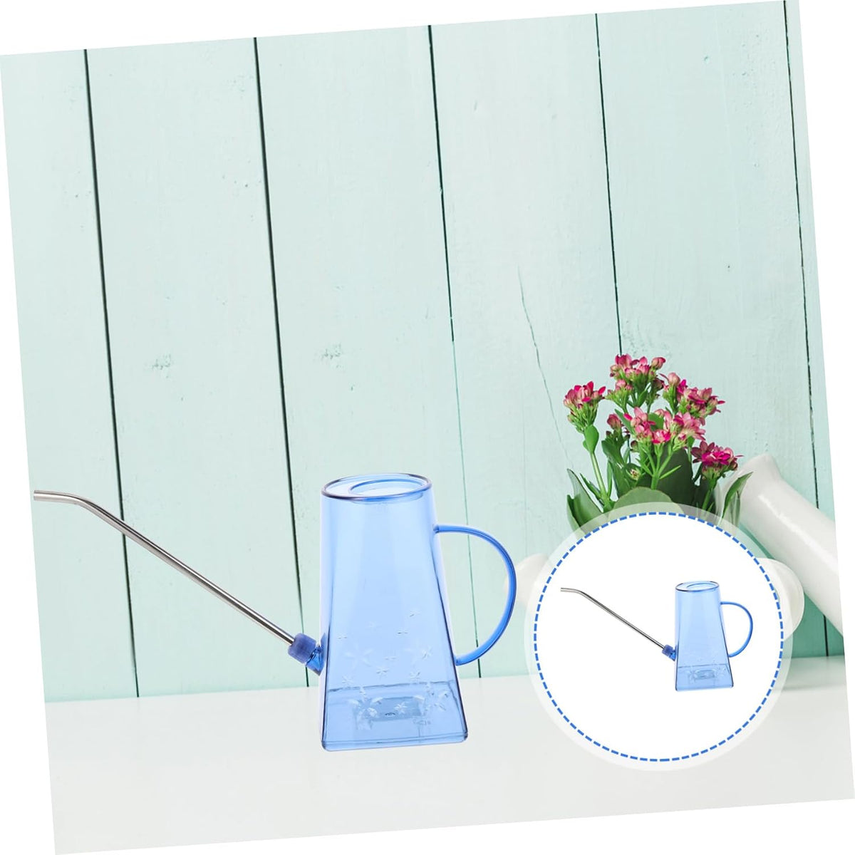 Transparent Watering can with Long Spout Clear Watering can for Indoor Plants Small Watering Kettle for Succulents Houseplants Patio .28 X 4.33 X 4.33 in 1 Pack