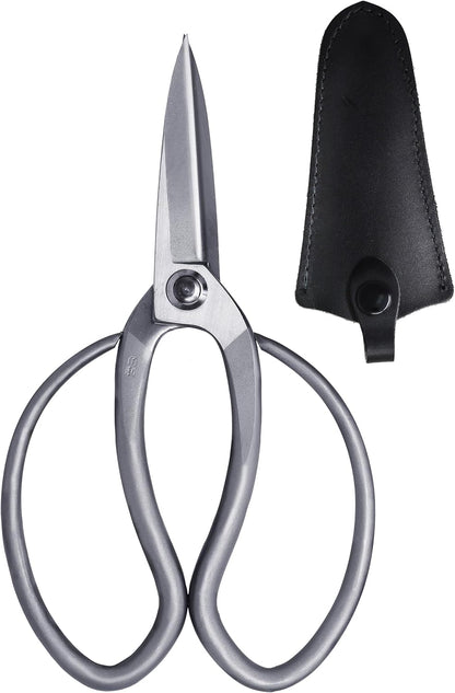 Bonsai Scissors Long Blade Made in Japan 8", Japanese Stainless Steel Blade, Large Okubo Shears for Bonsai and Garden Use
