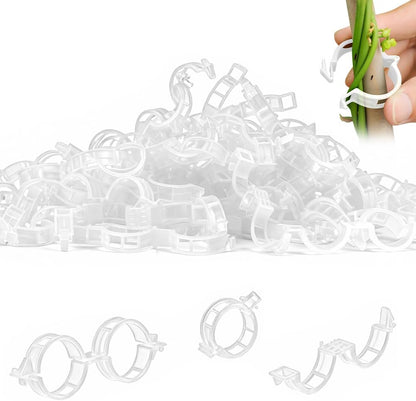 Plant Support Clips, Reusable Garden Clips for Securing Plants (100, Green)