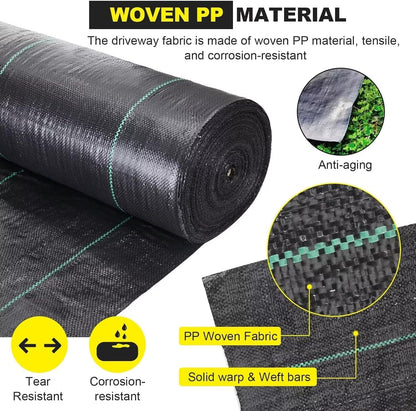 Driveway Fabric,13x115 ft Road Fabric Commercial Weed Barrier Fabric, Landscape Fabric Heavy Duty 5OZ French Drain Fabric for Erosion Control,Landscape Fabric,Weed Barrier,Construction Projects
