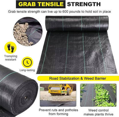 Driveway Fabric,13x115 ft Road Fabric Commercial Weed Barrier Fabric, Landscape Fabric Heavy Duty 5OZ French Drain Fabric for Erosion Control,Landscape Fabric,Weed Barrier,Construction Projects