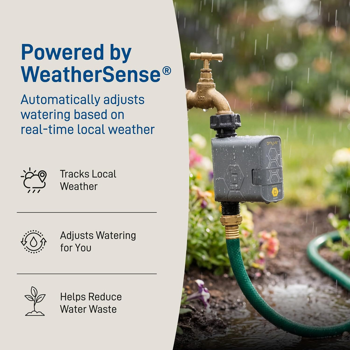 B-hyve Gen 2 Smart Hose Watering Timer with Wi-Fi Hub - Smart Hose Watering Timer - Wi-Fi System - App Controlled - Weatherproof AA Battery Powered - 90204