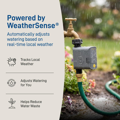 B-hyve Gen 2 Smart Hose Watering Timer with Wi-Fi Hub - Smart Hose Watering Timer - Wi-Fi System - App Controlled - Weatherproof AA Battery Powered - 90204
