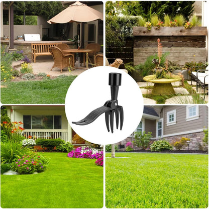 Stand Up Weed Puller 4-Claw Garden Root Remover - Heavy Duty Outdoor Lawn Weeder Tool, Rust-Proof High Aluminum, No Bending Weeding for Garden Backyard, 1-Pack