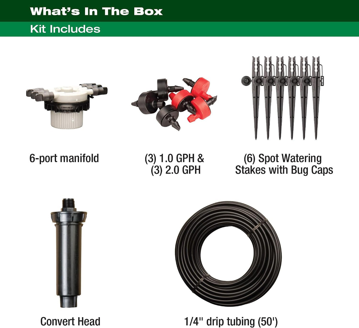 CNV182MBS Drip Irrigation Kit, 1/4"