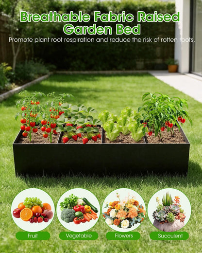 Cucumber Trellis with for Climbing Plants, Garden Trellis with Grow Bags, Metal Plant Trellis with Garden Netting for Vegetables Flowers Fruits (U-4 Arches)