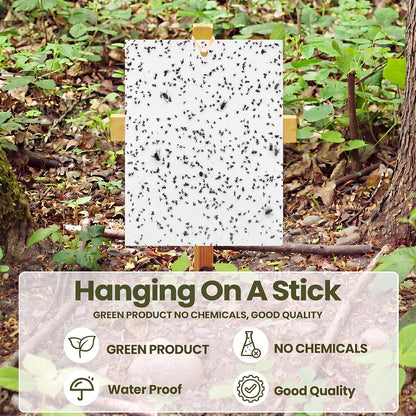 Qualirey 50 Pcs 6 x 8 in Yellow Sticky Traps for Gnats Plant Insect Trap