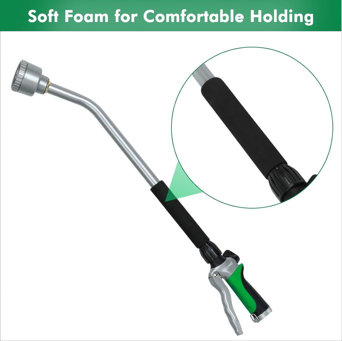 24 Inches Long Watering Wand for Garden Hose, Full Shower Spray Wand