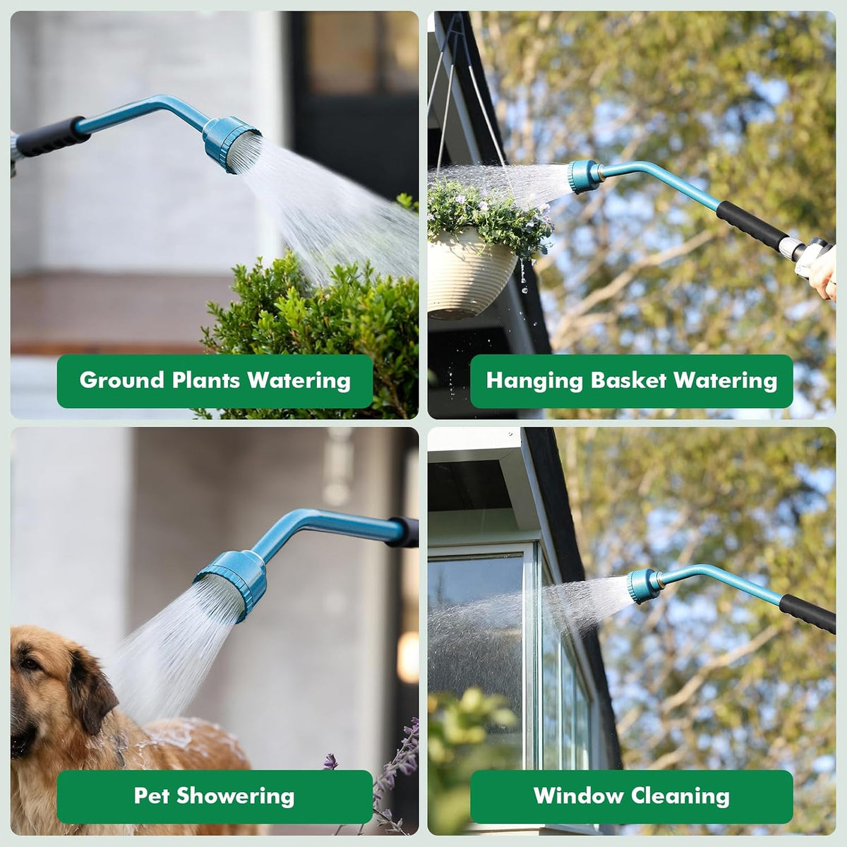 24 Inches Long Watering Wand for Garden Hose, Full Shower Spray Wand