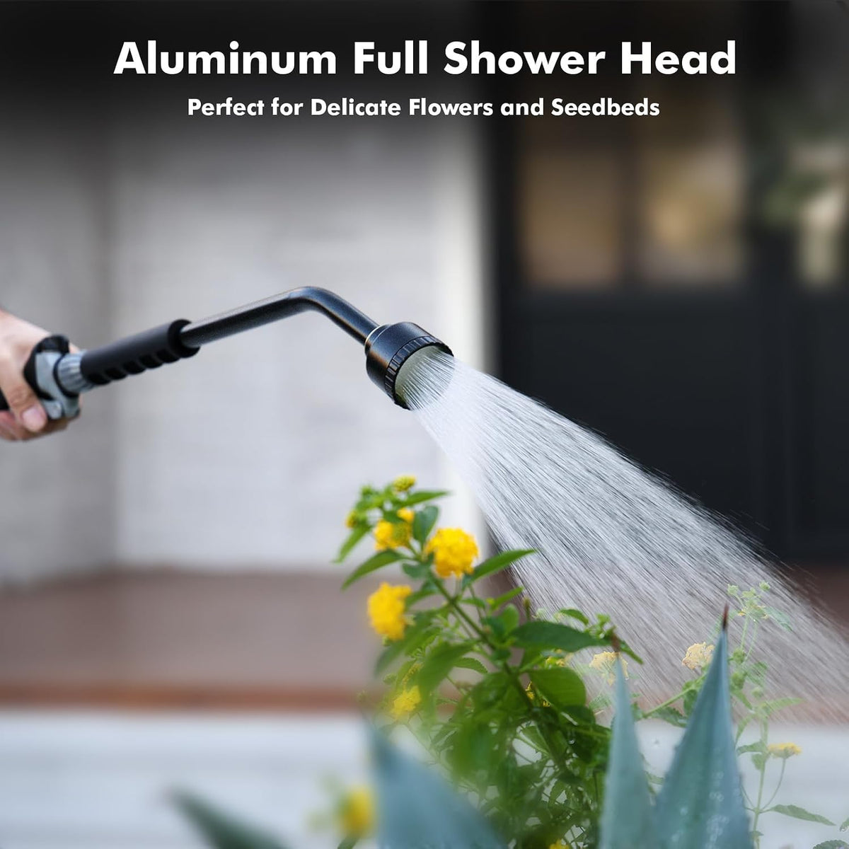 24 Inches Long Watering Wand for Garden Hose, Full Shower Spray Wand