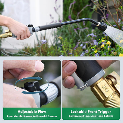 24 Inches Long Watering Wand for Garden Hose, Full Shower Spray Wand