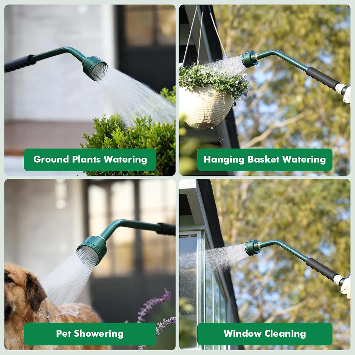 24 Inches Long Watering Wand for Garden Hose, Full Shower Spray Wand