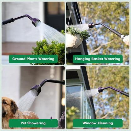 24 Inches Long Watering Wand for Garden Hose, Full Shower Spray Wand